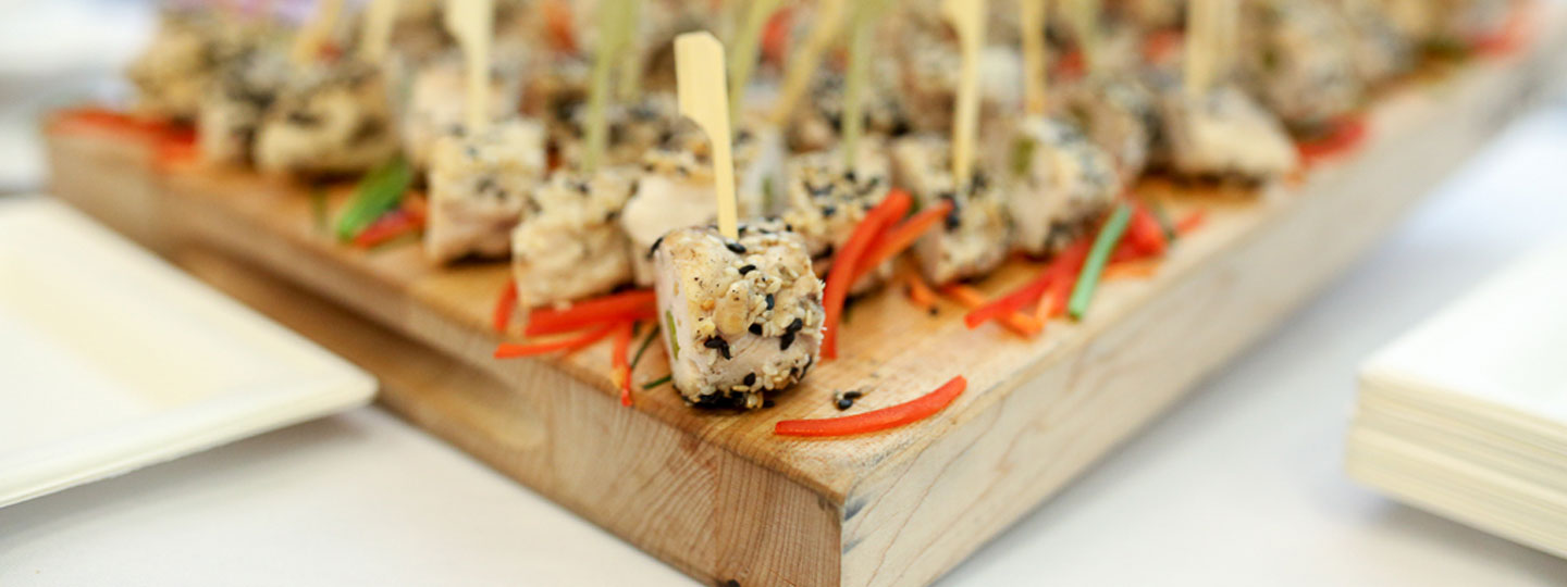 Close up of catered food option